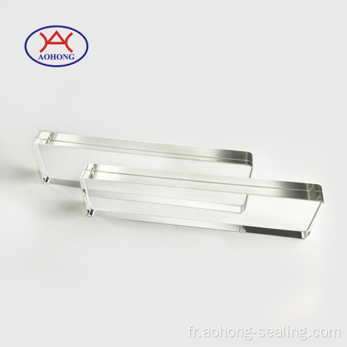 Poix de verre borosilicate poli transparente